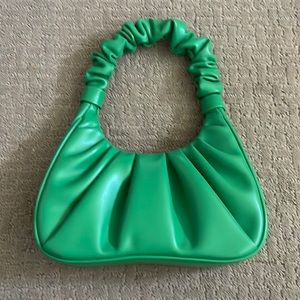 GABBI RUCHED HOBO HANDBAG -
GRASS GREEN